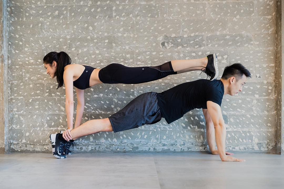 victoria martin bryan tay partner workout plank